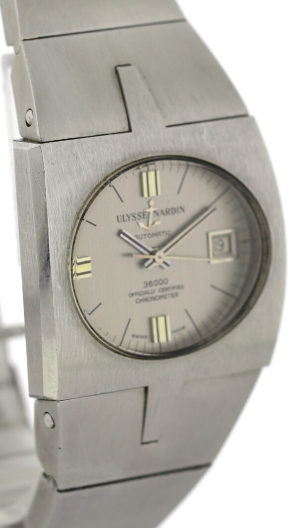 Ulysse Nardin 36000 Chronometer Vintage Designer Uhr~ 1972 Edelstahl Ref. A-7650 – Bild 3