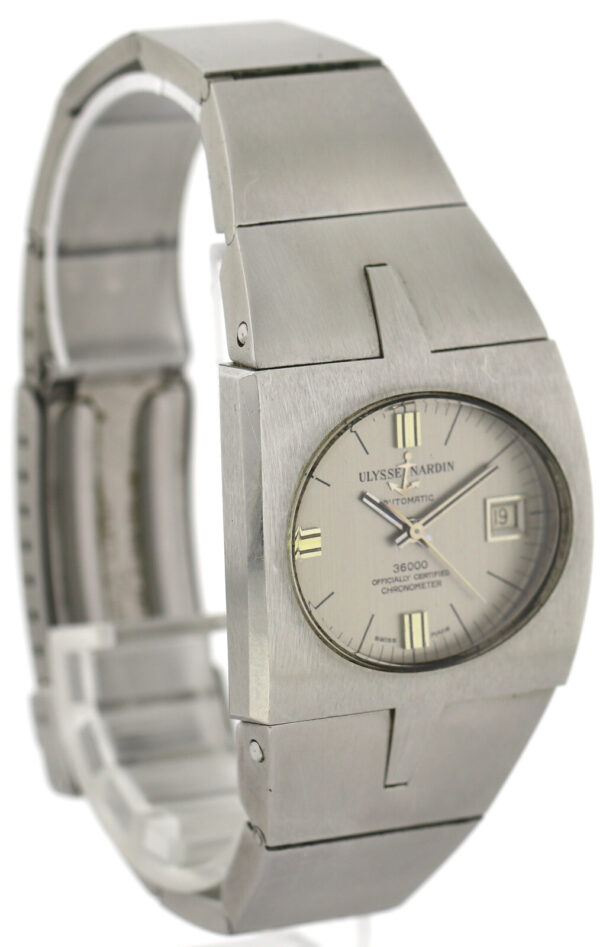 Ulysse Nardin 36000 Chronometer Vintage Designer Uhr~ 1972 Edelstahl Ref. A-7650 – Bild 4