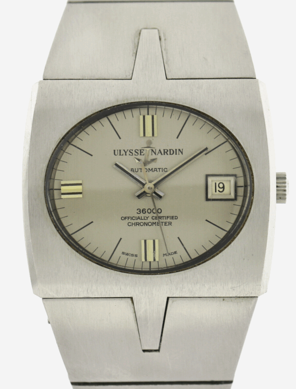 Ulysse Nardin 36000 Chronometer Vintage Designer Uhr~ 1972 Edelstahl Ref. A-7650
