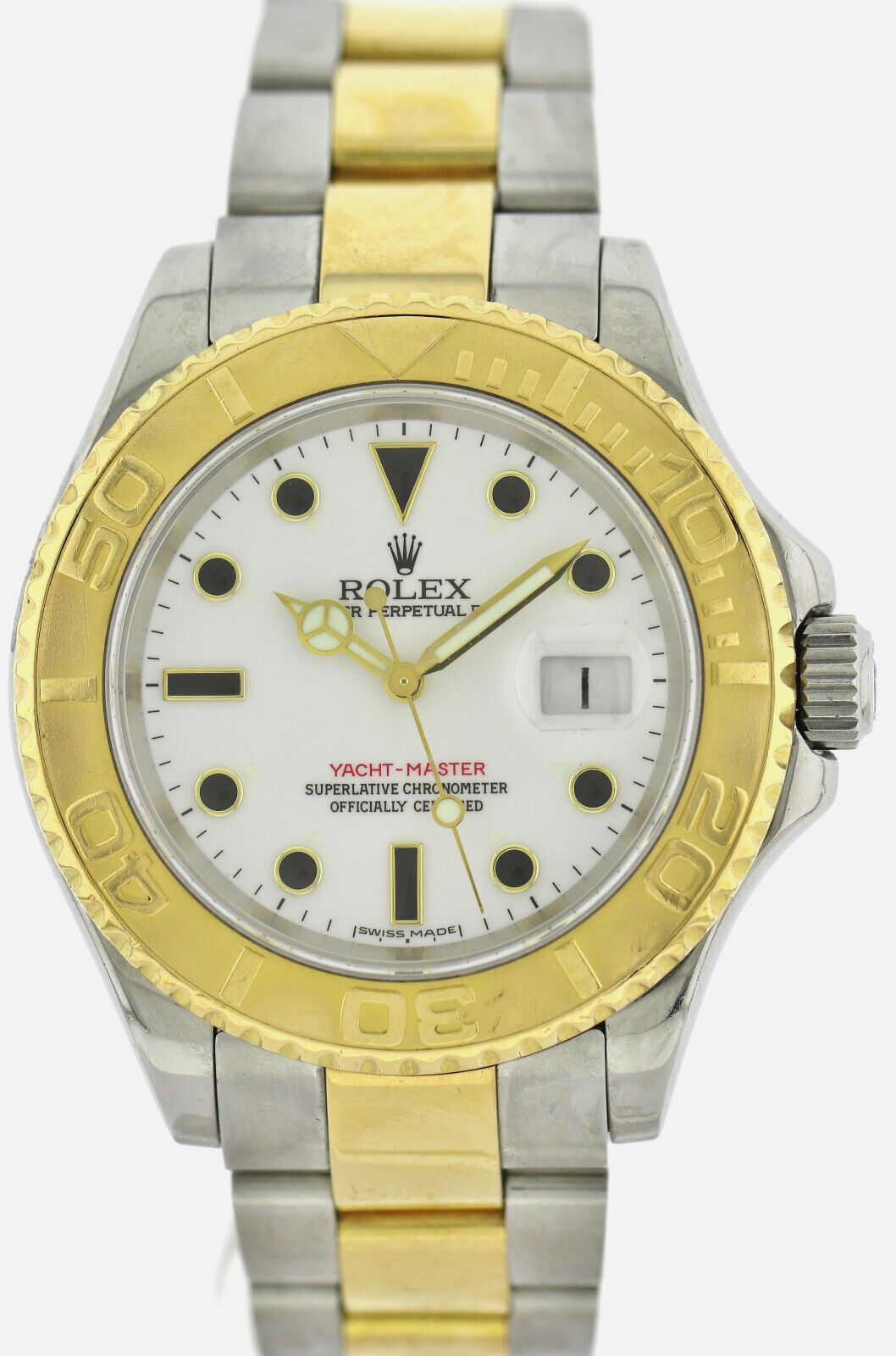 Rolex Oyster Perpetual Date Yachtmaster Herrenuhr 40mm Ref. 16623 Stahl/18k Gold – Bild 2
