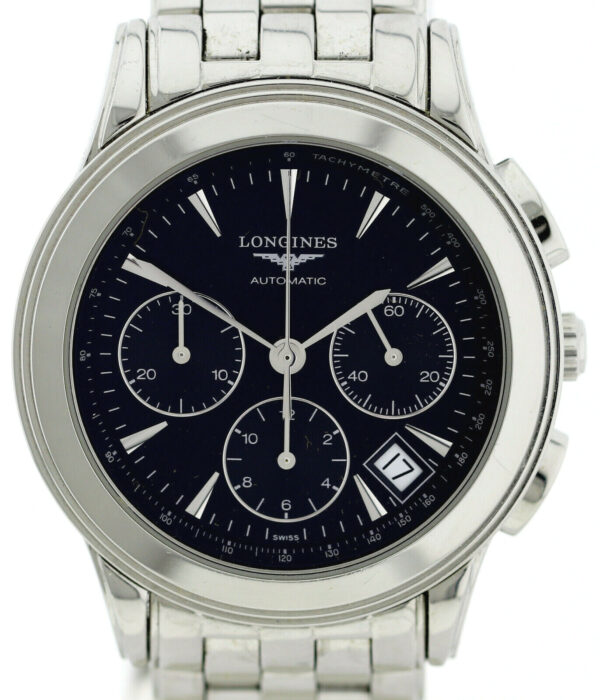 Longines Flagship Automatik Chronograph Edelstahl Herrenuhr Ref. L4.718.4 Ø39mm