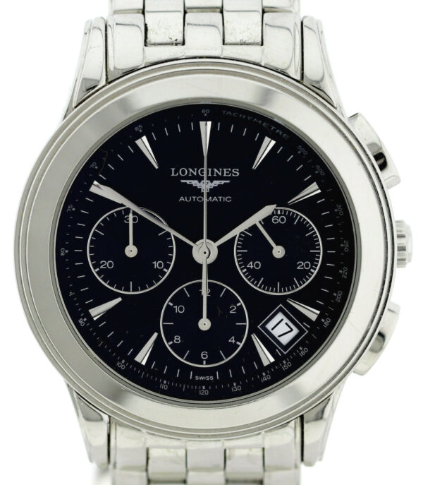 Longines Flagship Automatik Chronograph Edelstahl Herrenuhr Ref. L4.718.4 Ø39mm – Bild 2