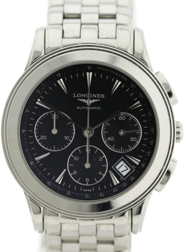 Longines Flagship Automatik Chronograph Edelstahl Herrenuhr Ref. L4.718.4 Ø39mm – Bild 3