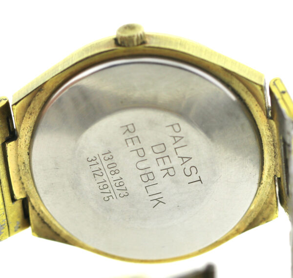 Sammler PALAST DER REPUBLIK GUB Glashütte Spezimatik Kal. 75 vergoldet mit Box – Bild 10