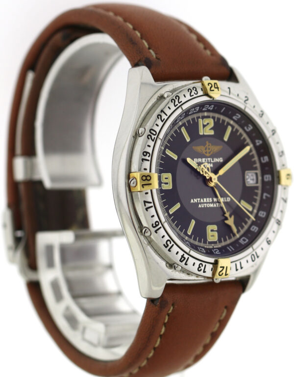 Breitling Antares World GMT Automatik Edelstahl Ref. B32047 Ø39mm ca. 1990-2000 – Bild 4