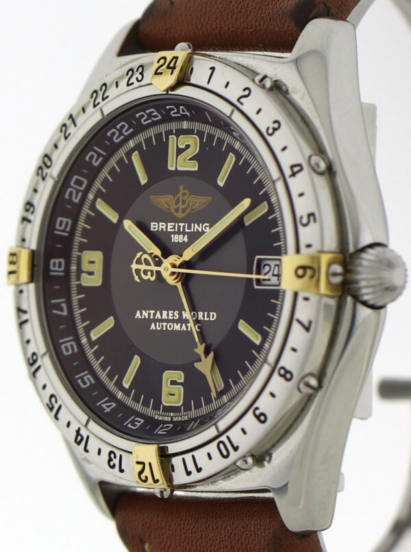 Breitling Antares World GMT Automatik Edelstahl Ref. B32047 Ø39mm ca. 1990-2000 – Bild 5