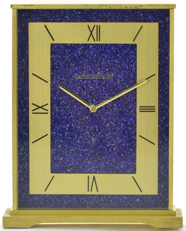 Jaeger-LeCoultre Lapis Lazuli Tisch-Stiluhr Pendulette 8-Tage-Werk Ref. 530