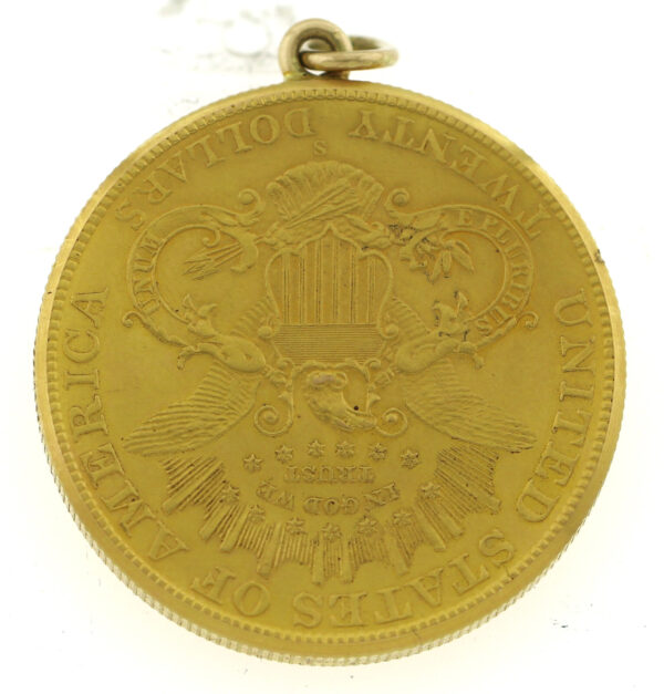 Rarität 20 Dollar Liberty Münzuhr Taschenuhr Anhängeuhr Ø34,5mm ca.35,3g – Bild 6