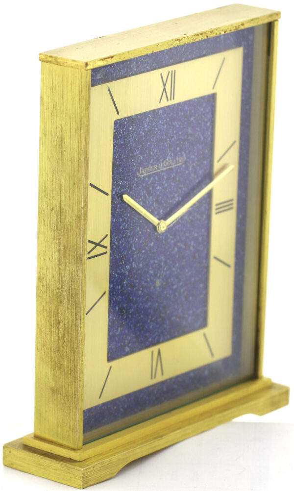 Jaeger-LeCoultre Lapis Lazuli Tisch-Stiluhr Pendulette 8-Tage-Werk Ref. 530 – Bild 3