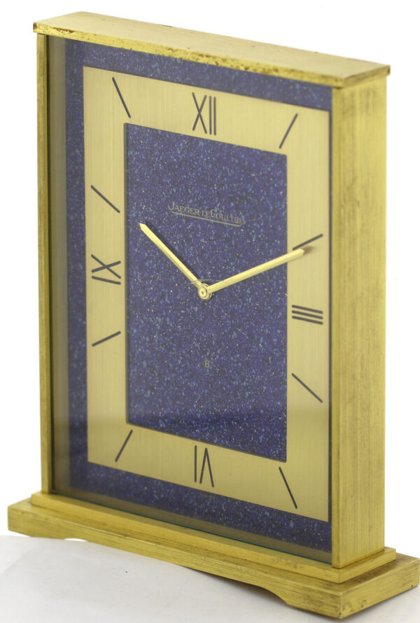 Jaeger-LeCoultre Lapis Lazuli Tisch-Stiluhr Pendulette 8-Tage-Werk Ref. 530 – Bild 4