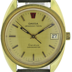 Omega Geneve Megasonic Chromometer Date Vintage Herren- Uhr Ref. 1980065 Ø35mm