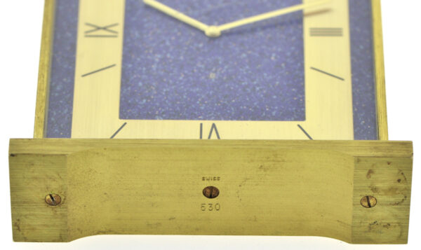 Jaeger-LeCoultre Lapis Lazuli Tisch-Stiluhr Pendulette 8-Tage-Werk Ref. 530 – Bild 8