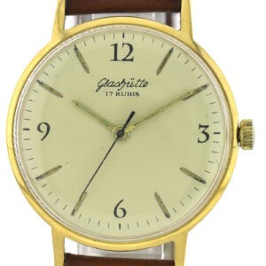 GUB Glashütte Kaliber 70.1 vergoldete Vintage Herren Armbanduhr Handaufzug  36mm
