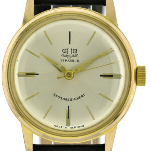 GUB Glashütte Kaliber 70.1 vergoldete Vintage Herren Armbanduhr Handaufzug 60er