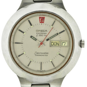 Omega Seamaster Electronic F 300 Chronometer Stimmgabeluhr Armbanduhr Day/Date