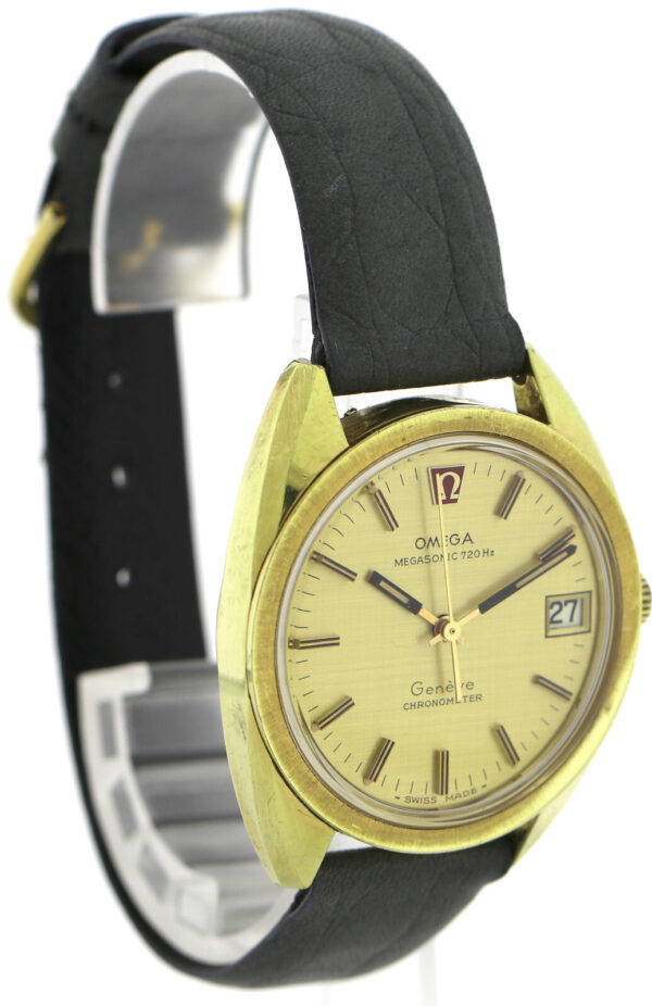 Omega Geneve Megasonic Chromometer Date Vintage Herren- Uhr Ref. 1980065 Ø35mm – Bild 4