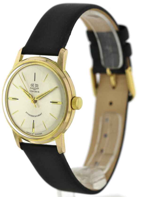 GUB Glashütte Kaliber 70.1 vergoldete Vintage Herren Armbanduhr Handaufzug 60er – Bild 4
