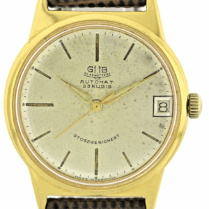 seltene GUB Glashütte Automat Kal. 67.1 vergoldete Vintage Herrenuhr 1960er