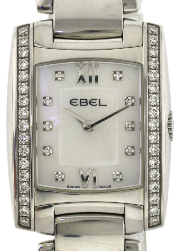 Ebel Brasilia Damenuhr, MOP Dial,  31x24mm, Ref.  9976M2S, Quarz, Edelstahl, Box