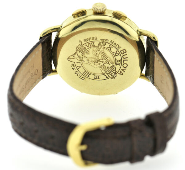 Rarität Bulova Vintage- Chronograph 750/18k Gold Mondphase Kal.1883 revisioniert – Bild 7