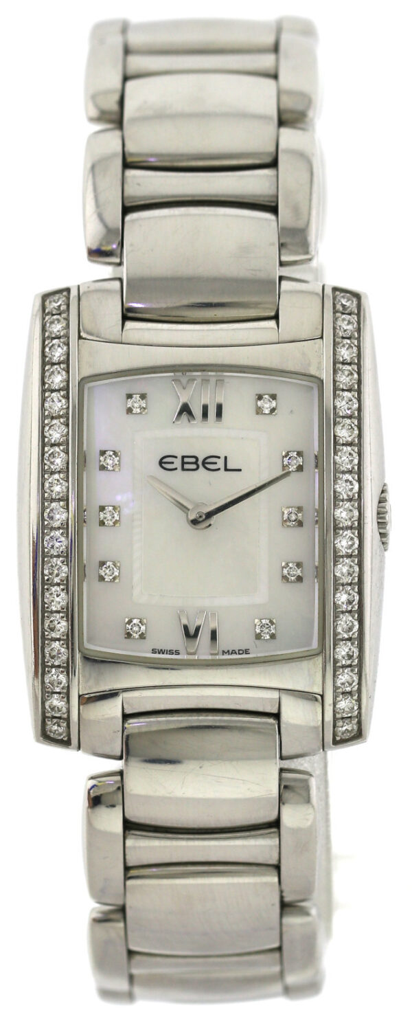 Ebel Brasilia Damenuhr, MOP Dial,  31x24mm, Ref.  9976M2S, Quarz, Edelstahl, Box – Bild 3