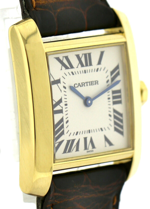 Cartier Tank Francaise Lady 18K (0,750) Gold Damenuhr Ref. 1821 Box Papiere – Bild 3