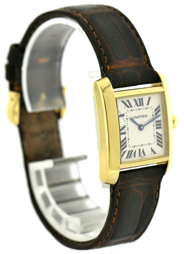 Cartier Tank Francaise Lady 18K (0,750) Gold Damenuhr Ref. 1821 Box Papiere – Bild 5