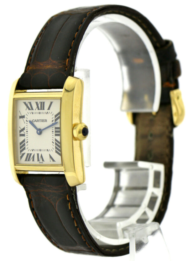 Cartier Tank Francaise Lady 18K (0,750) Gold Damenuhr Ref. 1821 Box Papiere – Bild 6