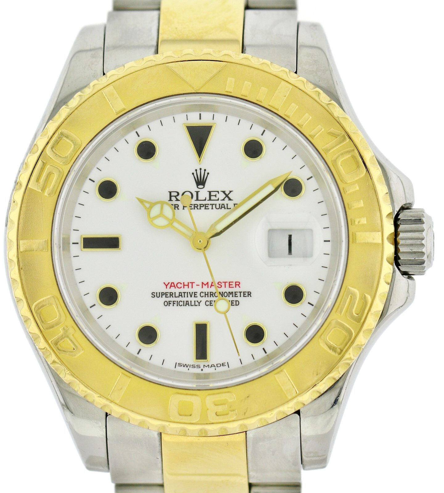 Rolex Oyster Perpetual Date Yachtmaster Herrenuhr 40mm Ref. 16623 Stahl/18k Gold