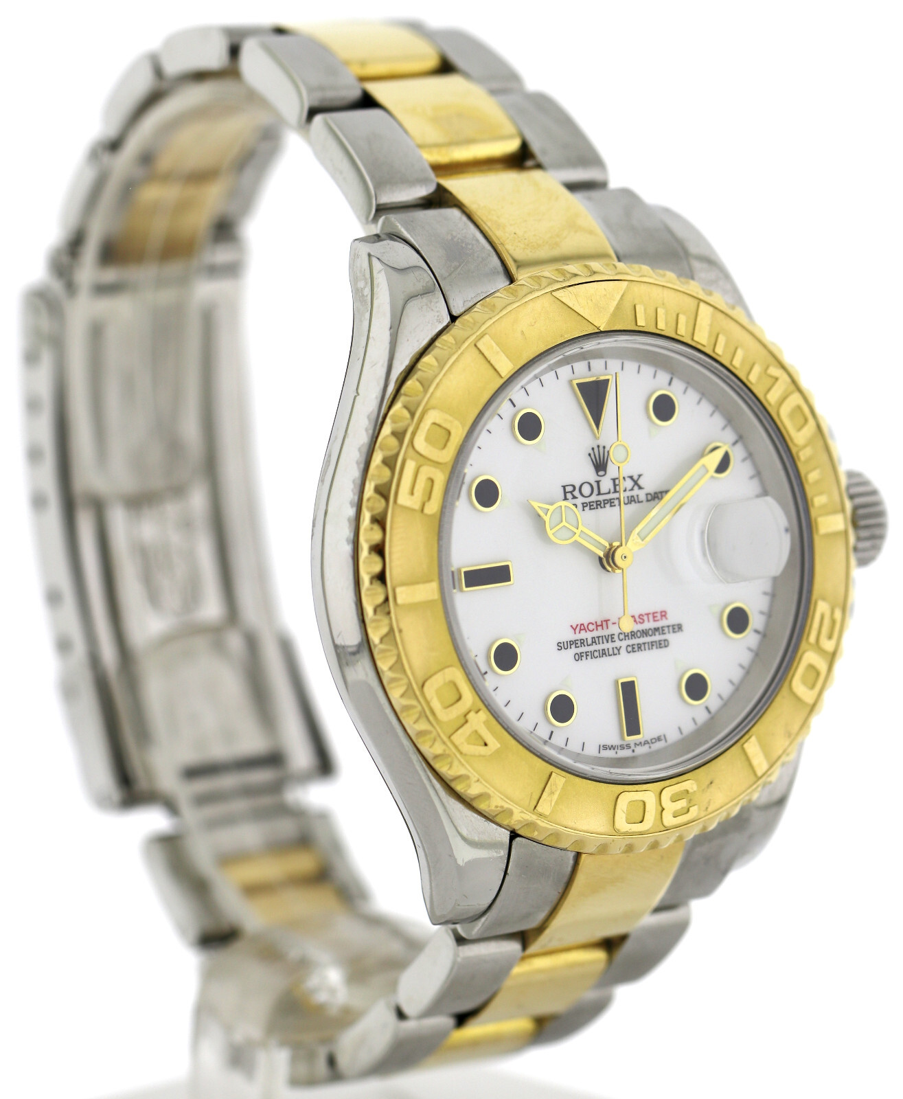 Rolex Oyster Perpetual Date Yachtmaster Herrenuhr 40mm Ref. 16623 Stahl/18k Gold – Bild 3