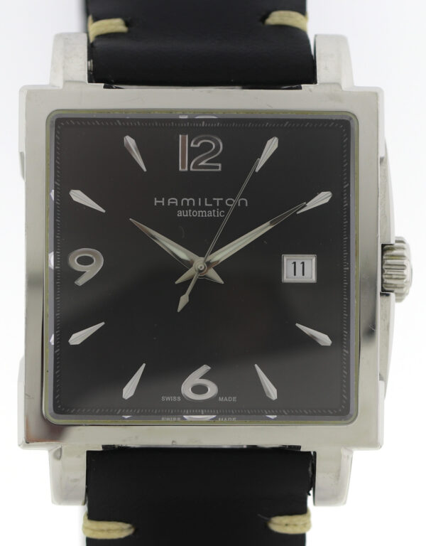 Hamilton Jazzmaster Square Herren- Automatik- Armbanduhr Edelstahl Ref. H324150 – Bild 2
