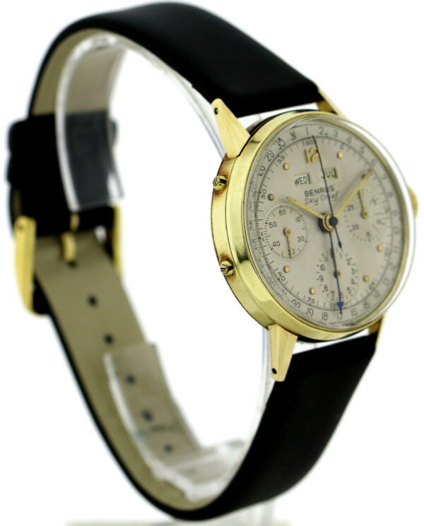 Benrus Sky Chief Kal. 72c Vintage Chronograph Triple Calendar 585/14k ultrarare – Bild 4