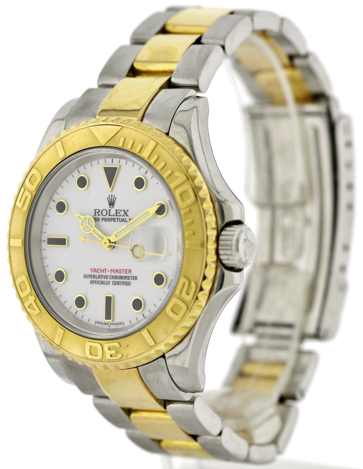 Rolex Oyster Perpetual Date Yachtmaster Herrenuhr 40mm Ref. 16623 Stahl/18k Gold – Bild 4