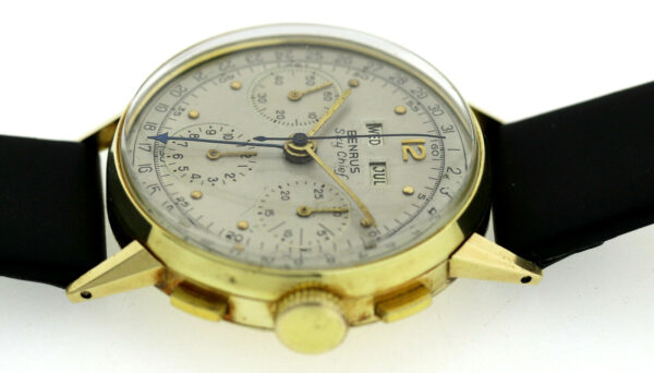 Benrus Sky Chief Kal. 72c Vintage Chronograph Triple Calendar 585/14k ultrarare – Bild 9