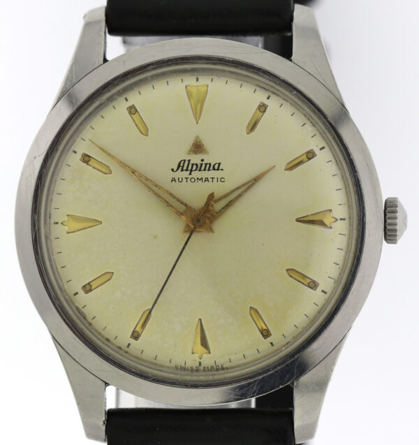 Rarität Alpina Herren Vintage Armbanduhr Hammer Automatic Cal.584 ca. 1955 Ø35mm