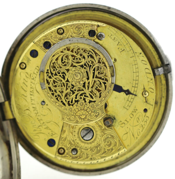Ts.B. King Doppel Gehäuse Spindel Uhr in Silber 162,7g ca. 1805-1825 Ø 58mm