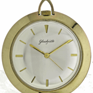 Rarität GUB Glashütte Taschenuhr Frackuhr Anhängeuhr Kal. 78 mit Box und Kette