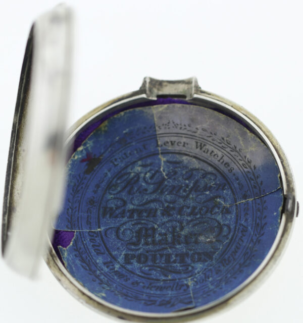 Ts.B. King Doppel Gehäuse Spindel Uhr in Silber 162,7g ca. 1805-1825 Ø 58mm – Bild 10