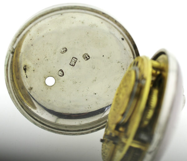 Ts.B. King Doppel Gehäuse Spindel Uhr in Silber 162,7g ca. 1805-1825 Ø 58mm – Bild 11