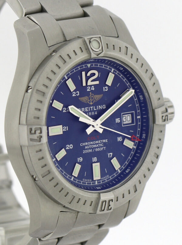 Breitling Colt Chronometer 200m Ref. A17313 Blau Ø41 mm aus 2019 Fullset – Bild 3