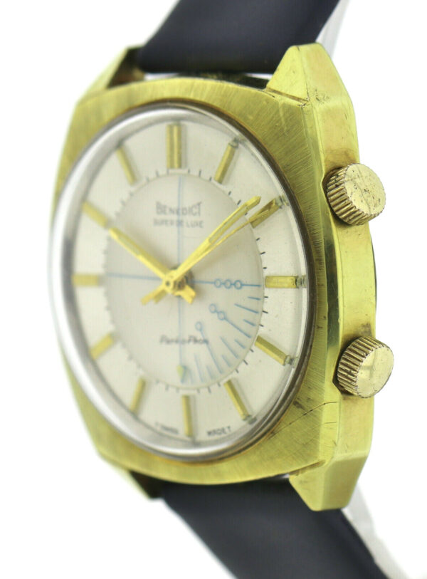 Benedict Super de Luxe Park-o-Phon Alarm-Wecker Vintage Herren- Armbanduhr – Bild 5