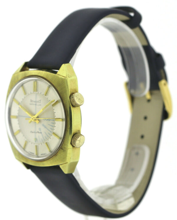 Benedict Super de Luxe Park-o-Phon Alarm-Wecker Vintage Herren- Armbanduhr – Bild 6