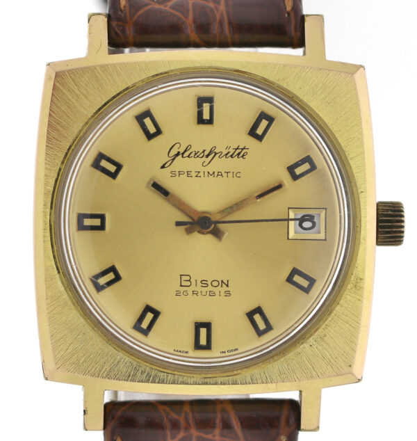 GUB Glashütte Spezimatic Bison Kal. 75 Automatic Herren Vintageuhr 70er Jahre – Bild 2