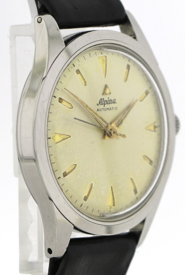 Rarität Alpina Herren Vintage Armbanduhr Hammer Automatic Cal.584 ca. 1955 Ø35mm – Bild 3
