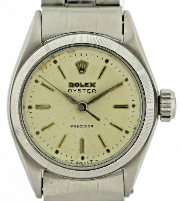 Rolex Oyster Precision, Damen- Vintageuhr, Edelstahl, Ref.6411, aus 1964, Ø25