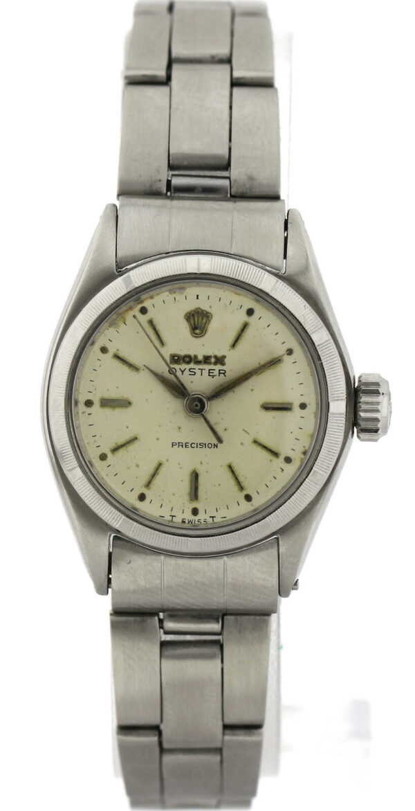 Rolex Oyster Precision, Damen- Vintageuhr, Edelstahl, Ref.6411, aus 1964, Ø25 – Bild 2