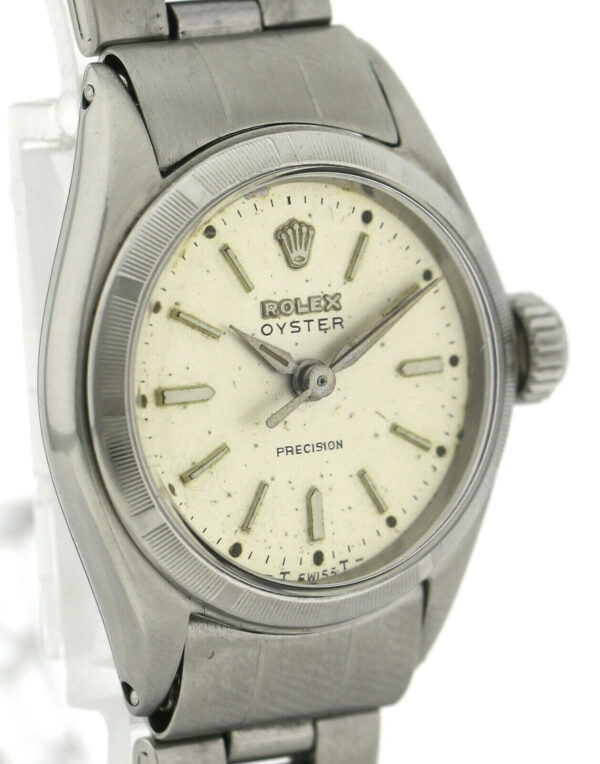 Rolex Oyster Precision, Damen- Vintageuhr, Edelstahl, Ref.6411, aus 1964, Ø25 – Bild 3