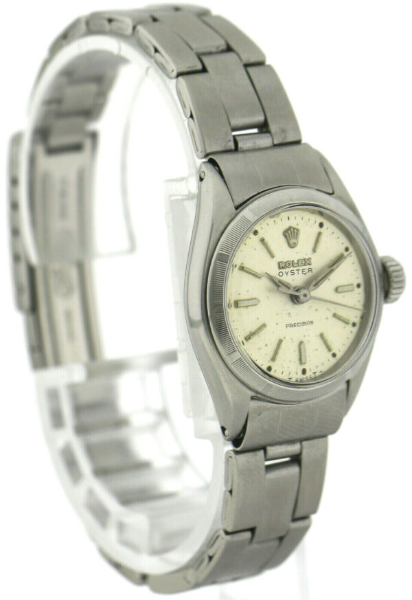 Rolex Oyster Precision, Damen- Vintageuhr, Edelstahl, Ref.6411, aus 1964, Ø25 – Bild 4