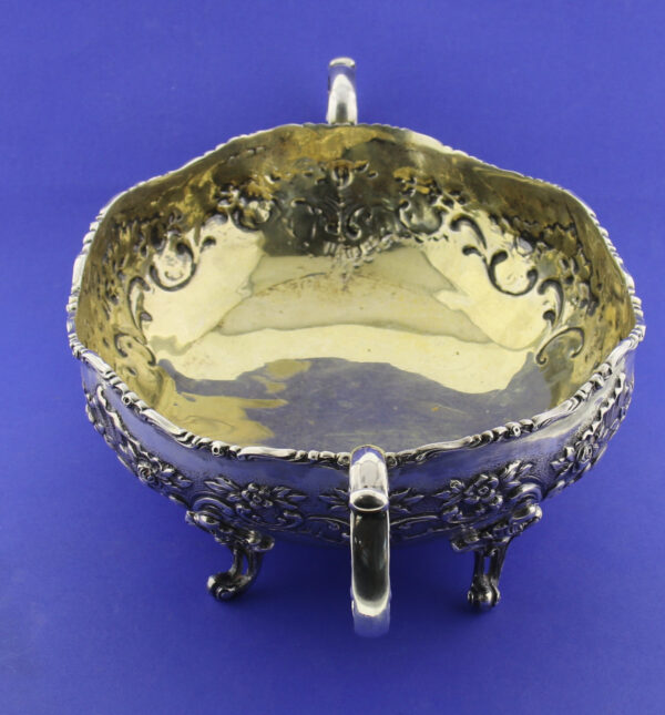 Antike Historismus Jardiniere- Schale massiv 800 Silber 1224g wohl Artur Otto – Bild 4