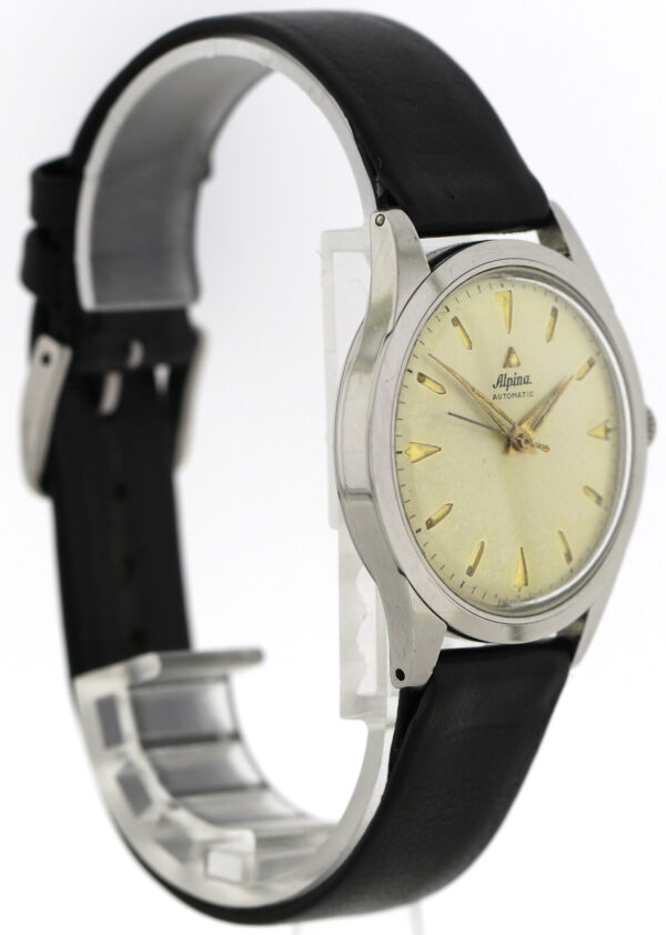 Rarität Alpina Herren Vintage Armbanduhr Hammer Automatic Cal.584 ca. 1955 Ø35mm – Bild 4